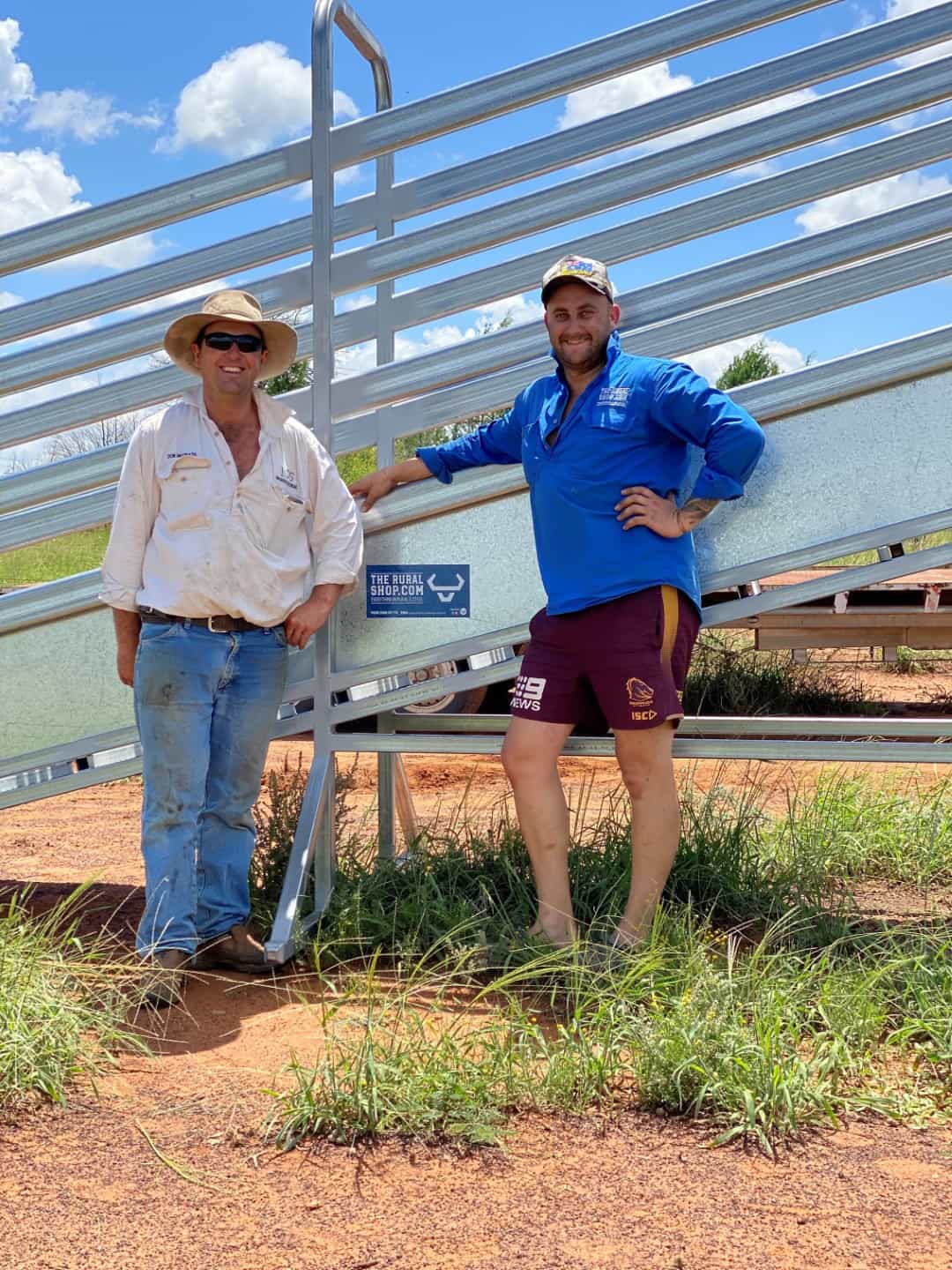 The Rural Shop.com photo with client McGrath Pastoral after delivering a new cattle loading ramp